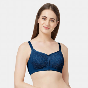 Floral Lace Full Coverage Non Padded Everyday Bra With All Day Comfort
