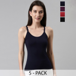 Pack Of 5 Assorted Cotton Camisoles