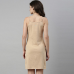 Women Beige Solid Scoop-Neck Camisoles
