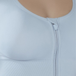 Full Coverage Lightly Padded Front Zip Rapid-Dry Workout Sports Bra